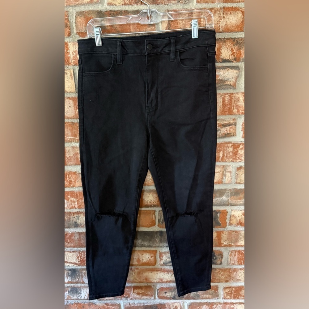 American Eagle Outfitters Women’s Supet Hi-Rise jegging Black  Jeans